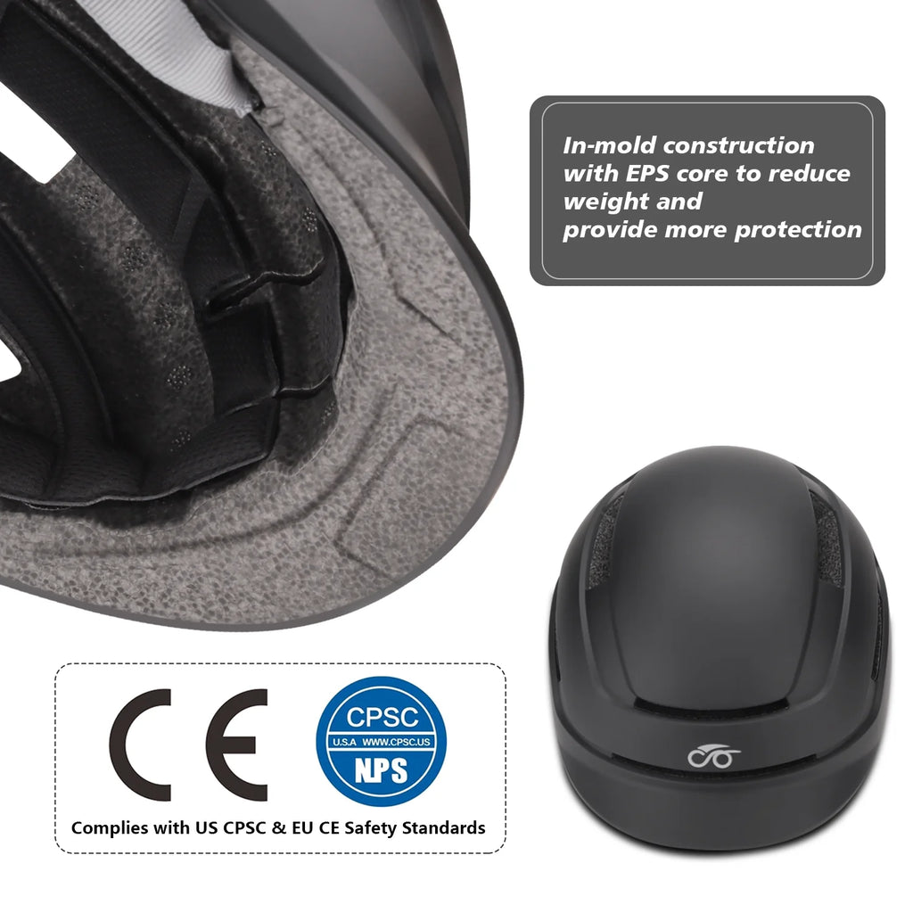 Adult Bike Helmet with Light and Replacement Pads L2640