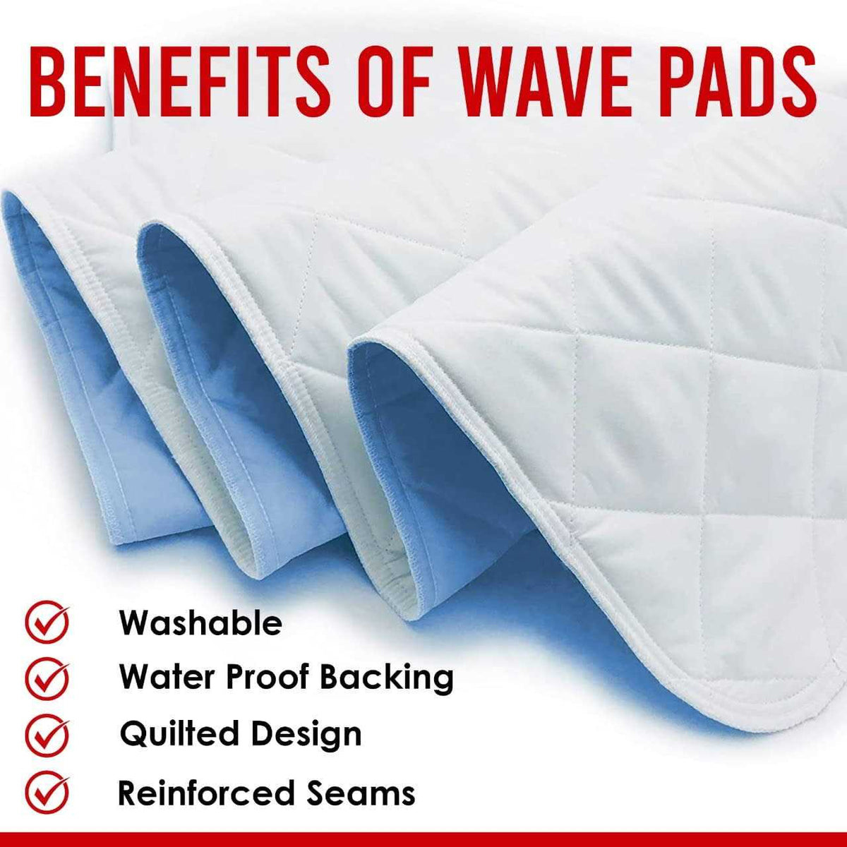 Washable Underpads Pack of 4 Large Bed Pads K8155