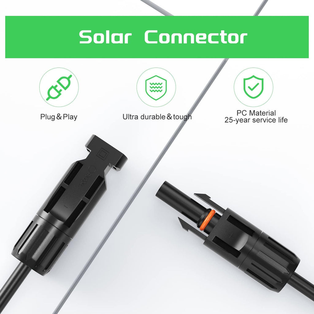 Solar Connectors 30A Y-Branch Cable Parallel Adaptor Pair Pack of 2 O28333