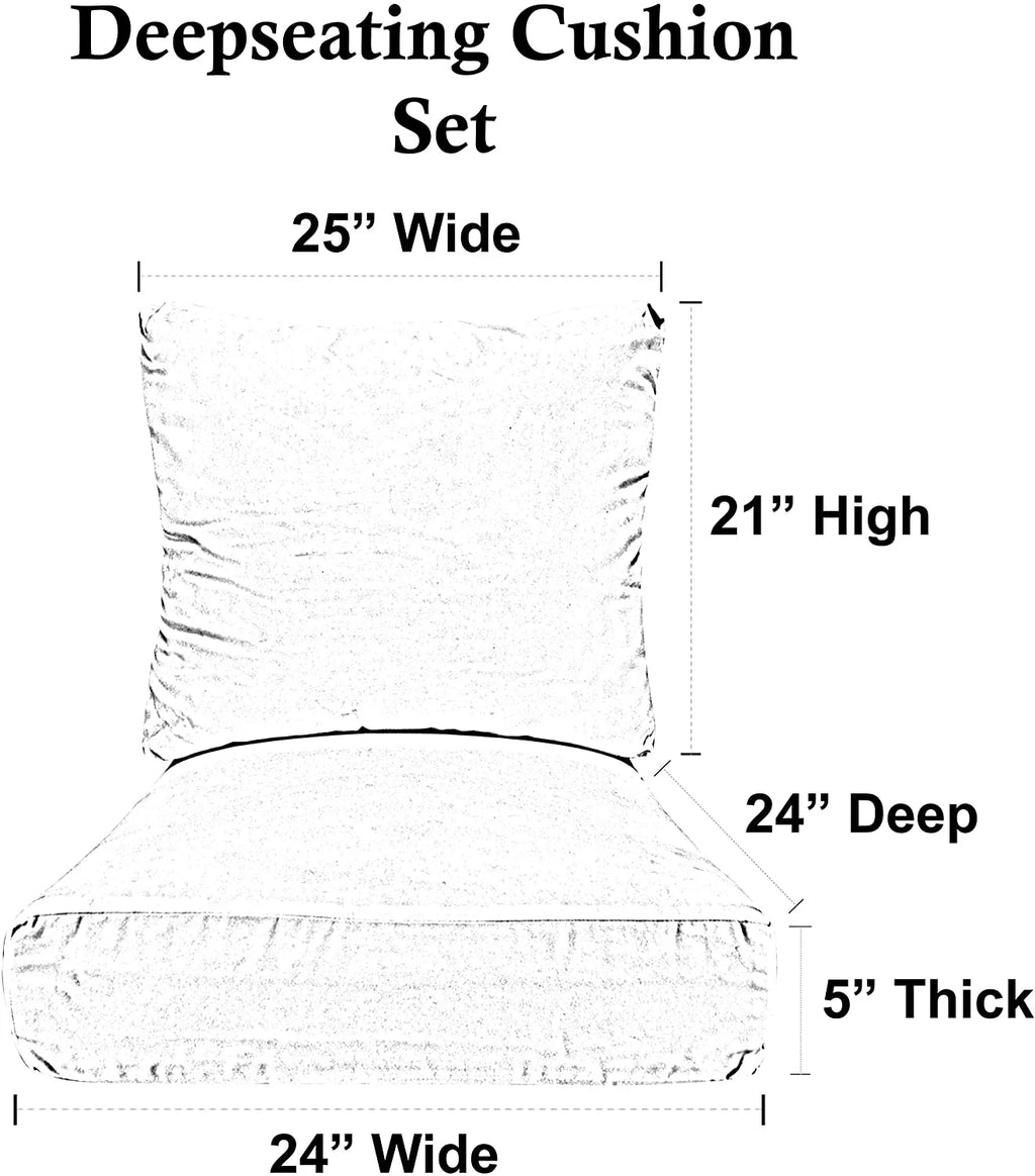 Indoor Outdoor Deep Seating Cushion Set J1094