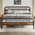 King Platform Bed Frame with Headboard U33232