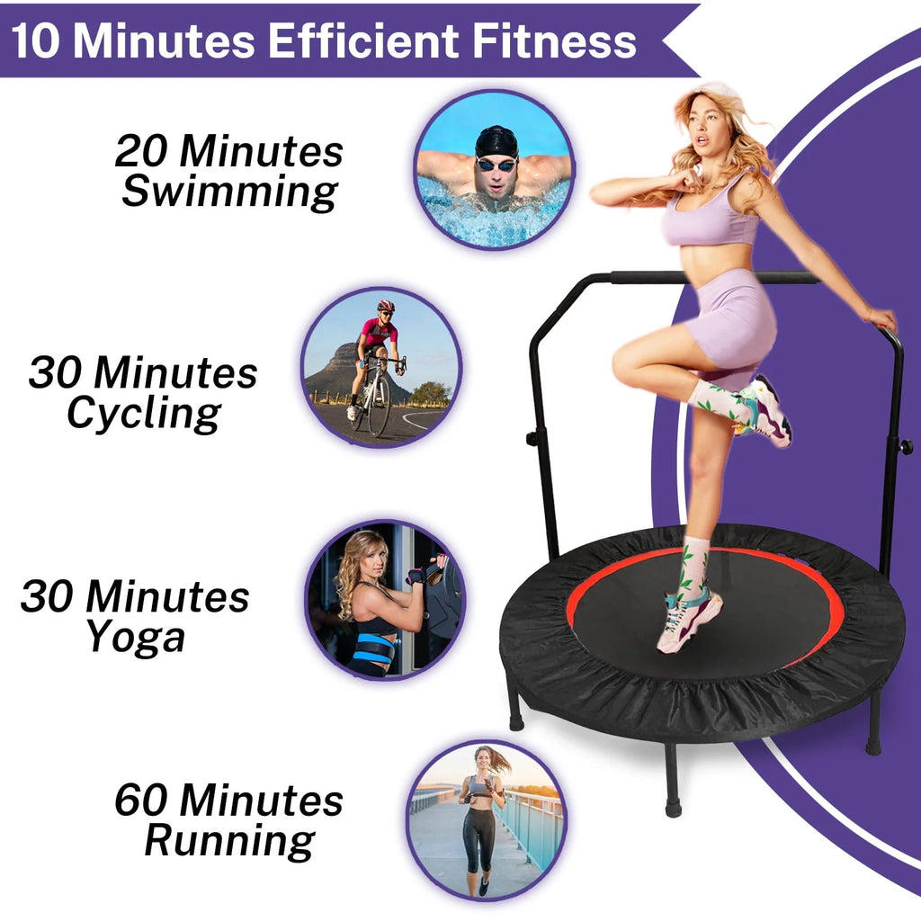 40 Fitness Mini Trampoline with Adjustable Handle Z6294