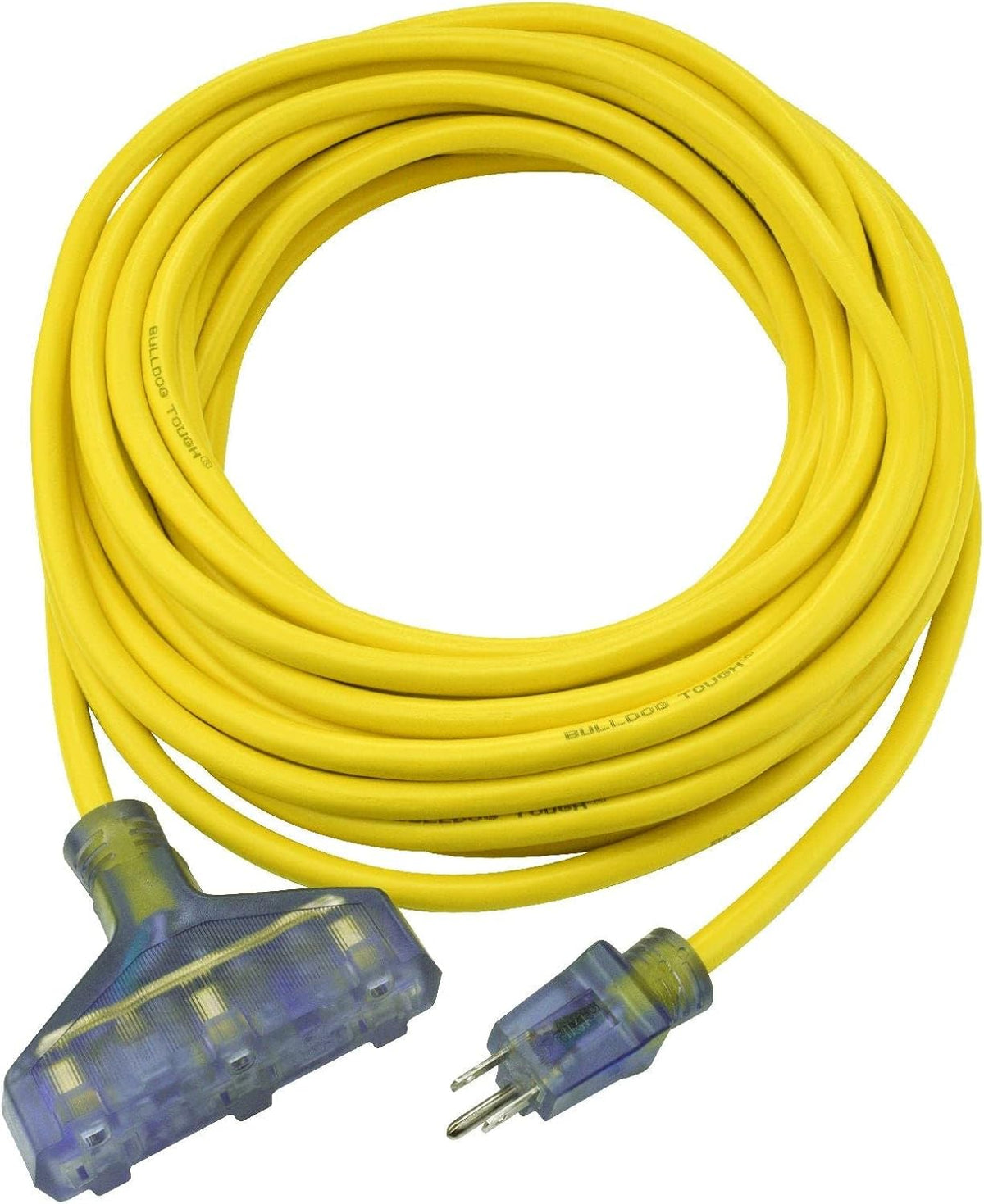 50 ft 3 Outlet Heavy Duty Outdoor Extension Cord 12/3 SJTOW Yellow L79170