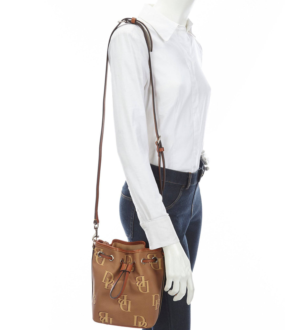 Saddle Coated Cotton Drawstring Bag T405279