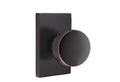 Passage Knob with Modern Rectangular Rose Finish: Oil Rubbed Bronze M528970
