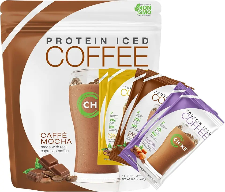 Iced Coffee Protein Bundle Sampler Pack, 20 G Protein, 3 G Sugar, Keto Friendly Gluten Free, 20 Servings Z532590