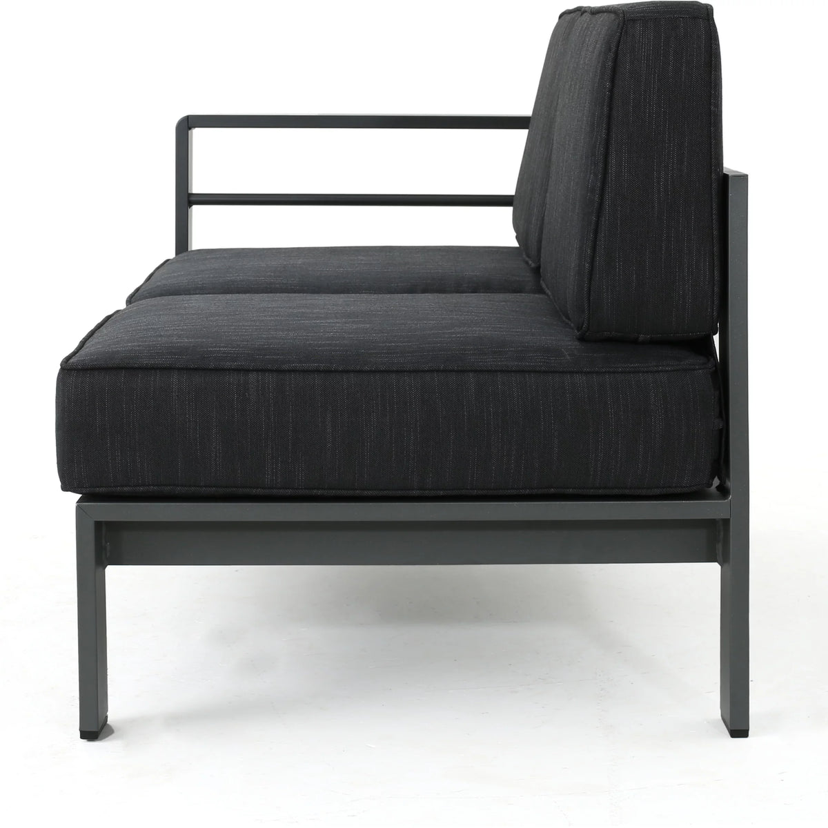 5 Piece Aluminum V-Shape Sectional Sofa Set with Cushions, Grey S549