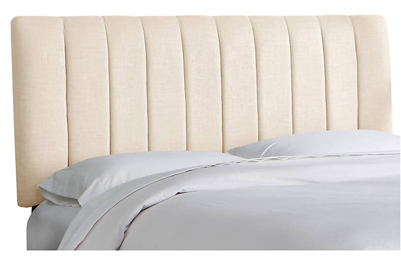 Beige Cal King Channel Headboard E637