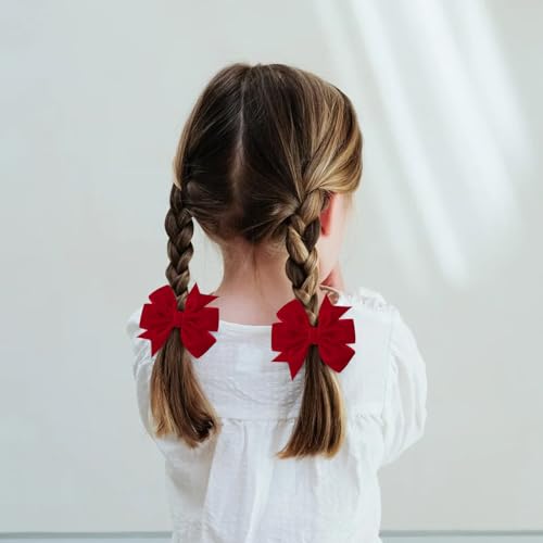 Velvet Hair Bows, 20PCS 3" Alligator Clips S61877