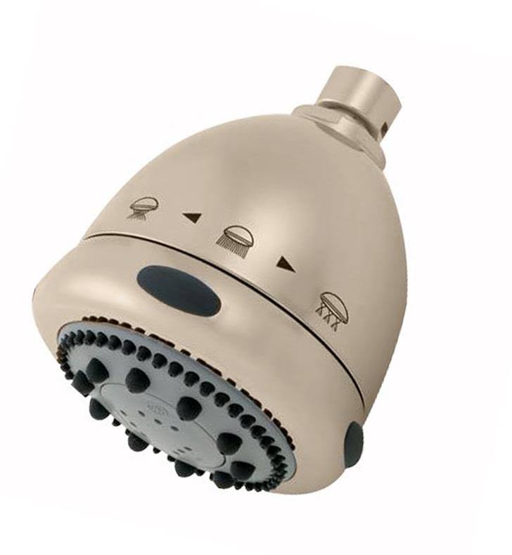 Light Grey Face Showerhead in Satin Brass X9491