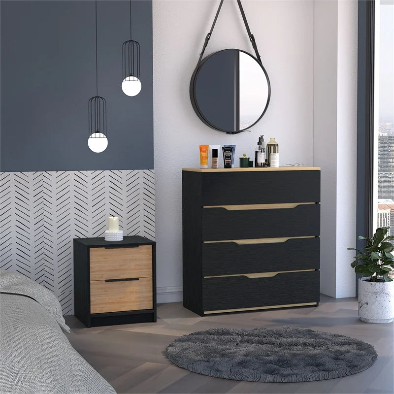 2-Piece Bedroom Set with Nightstand and Dresser K644841