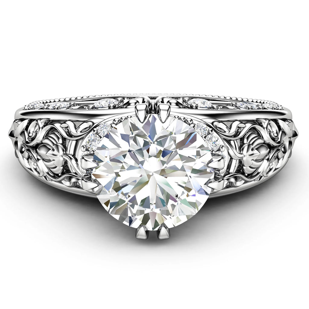 Vintage Round Moissanite Engagement Ring L652281
