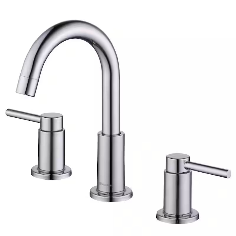 8 in. Widespread Double-Handle High-Arc Bathroom Faucet in Polished Nickel D246763