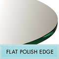 38x22 Round Glass Top Flat Polish Edge N241374