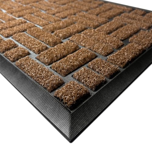 Yellow 36x17 Inches Non-Slip Low-Profile Front Door Mat V9213