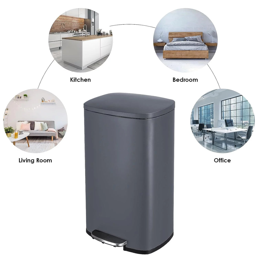 50L Stainless Steel Kitchen Step Trash Can O430603