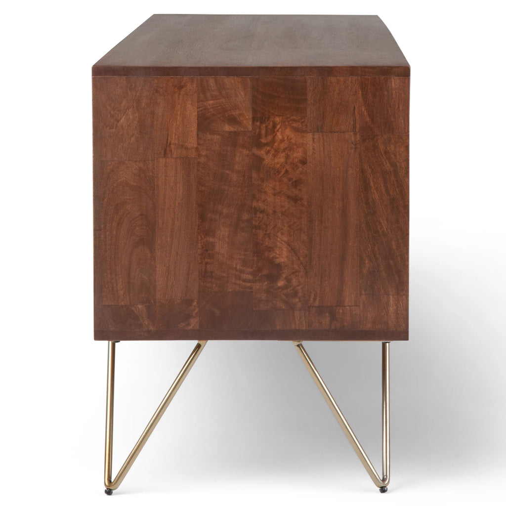 Umber Brown Stain TV Media Stand Y6162