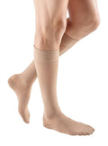 Beige Calf High Closed Toe Compression Stocking C96377