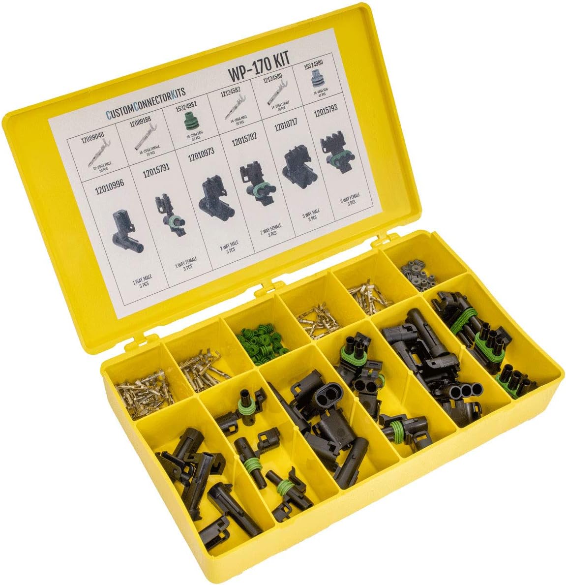 178 Piece Sealed Weatherproof Automotive Electrical Connector Kit V4031