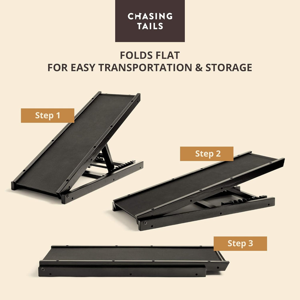 Dog Ramp with Side Rails, Adjustable Height 10 to 20 Inches Z3567