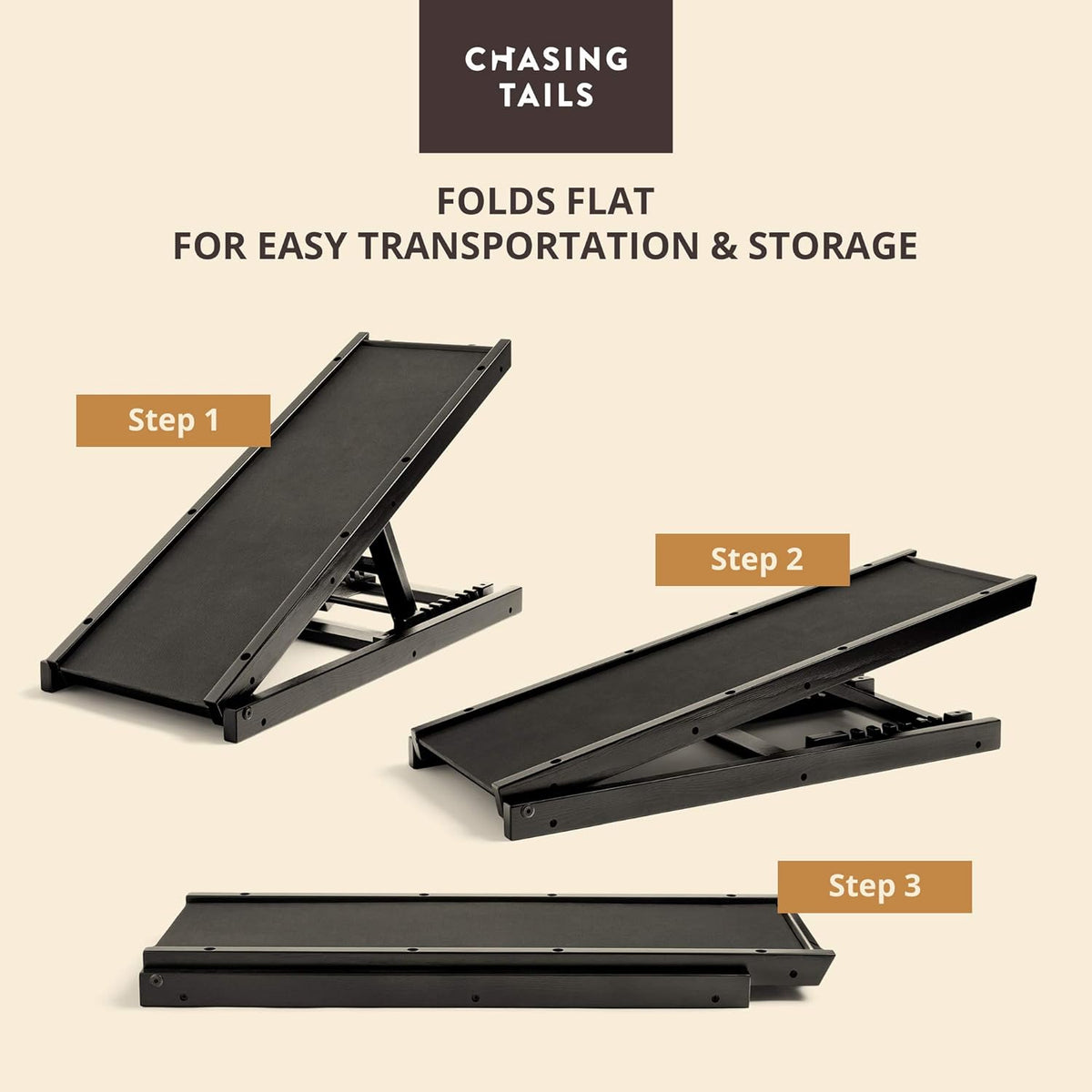 Dog Ramp with Side Rails, Adjustable Height 10 to 20 Inches Z3567