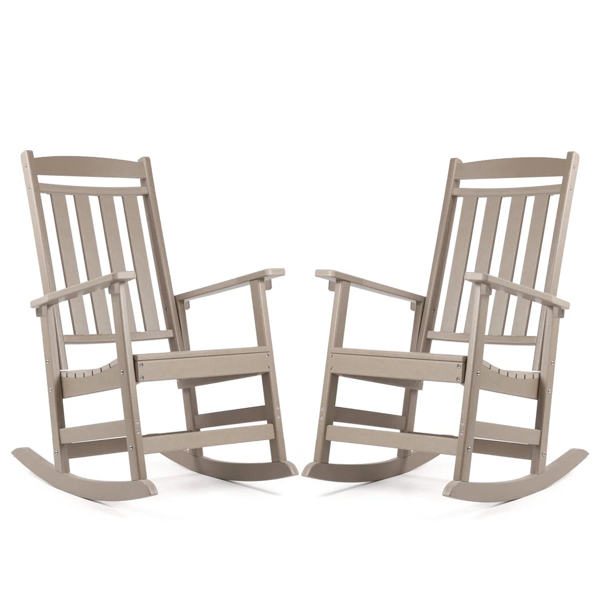 All Weather Resistant Poly Lumber Outdoor Rocking Chair with High Back I7857