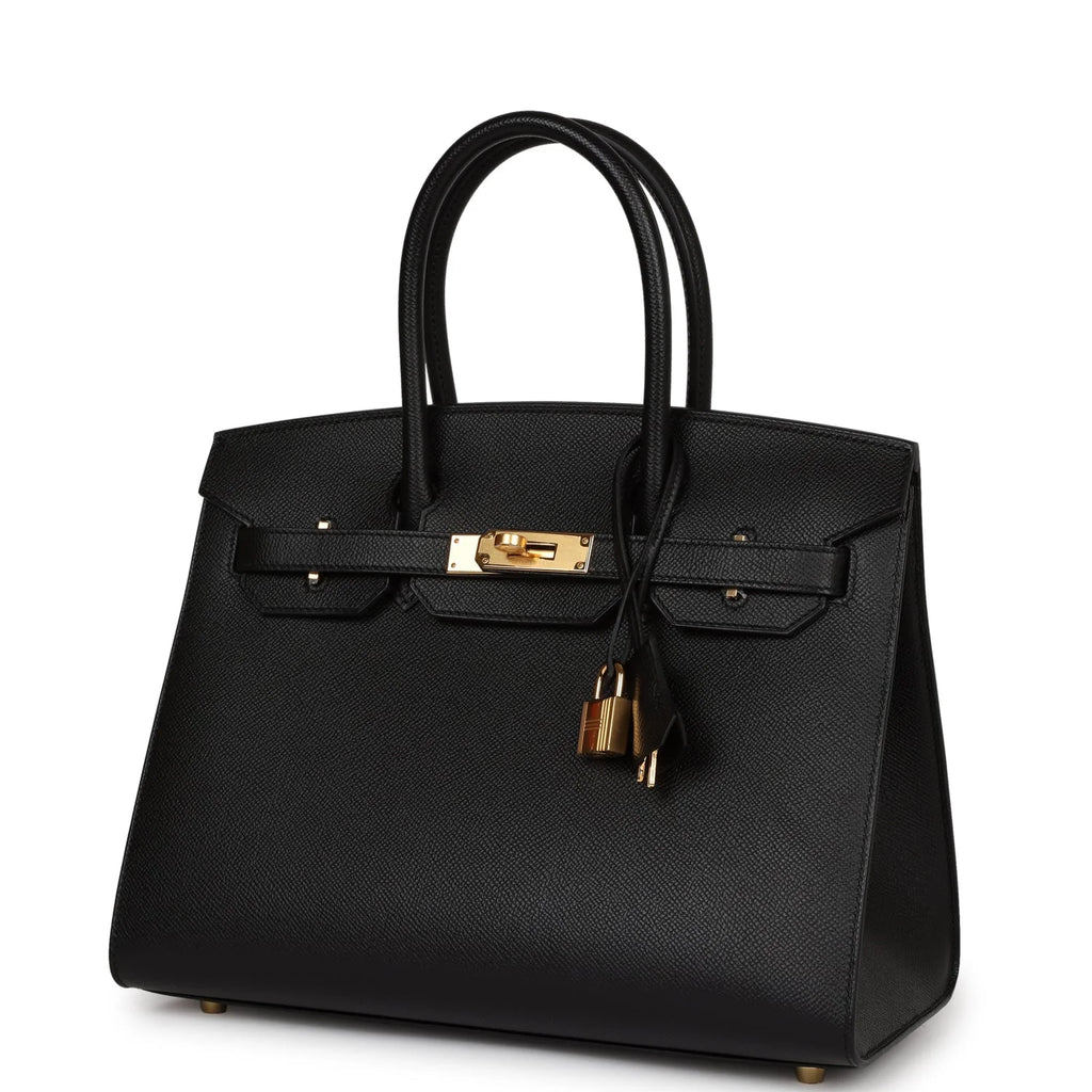 Black Leather Handbag J5644