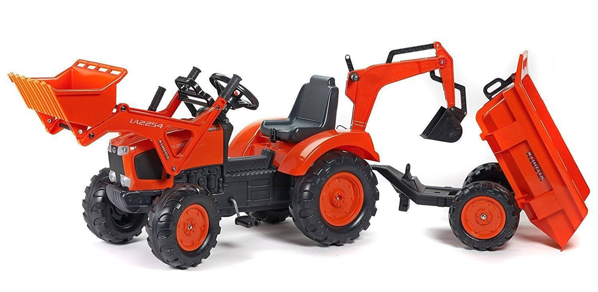 Giant Tractor with Front Loader, Digger and Dumper Trailer Q5029