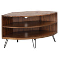 Brown Acacia Wood Corner Media Stand S54238