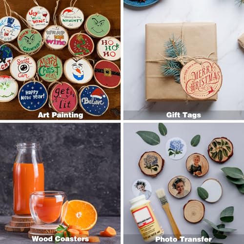 20 Pcs Natural Round Wood Slices Craft Kit R320037