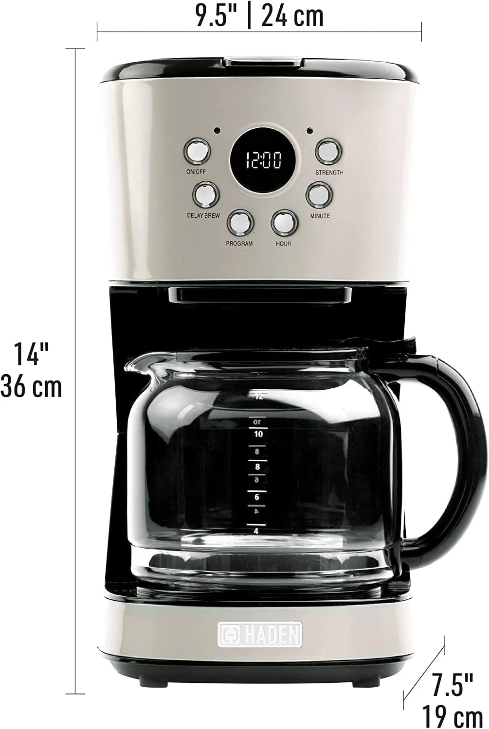 Turquoise Blue 12 Cup Programmable Coffee Maker with Glass Carafe Z9730