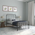 Black Twin Metal Platform Bed Z2403