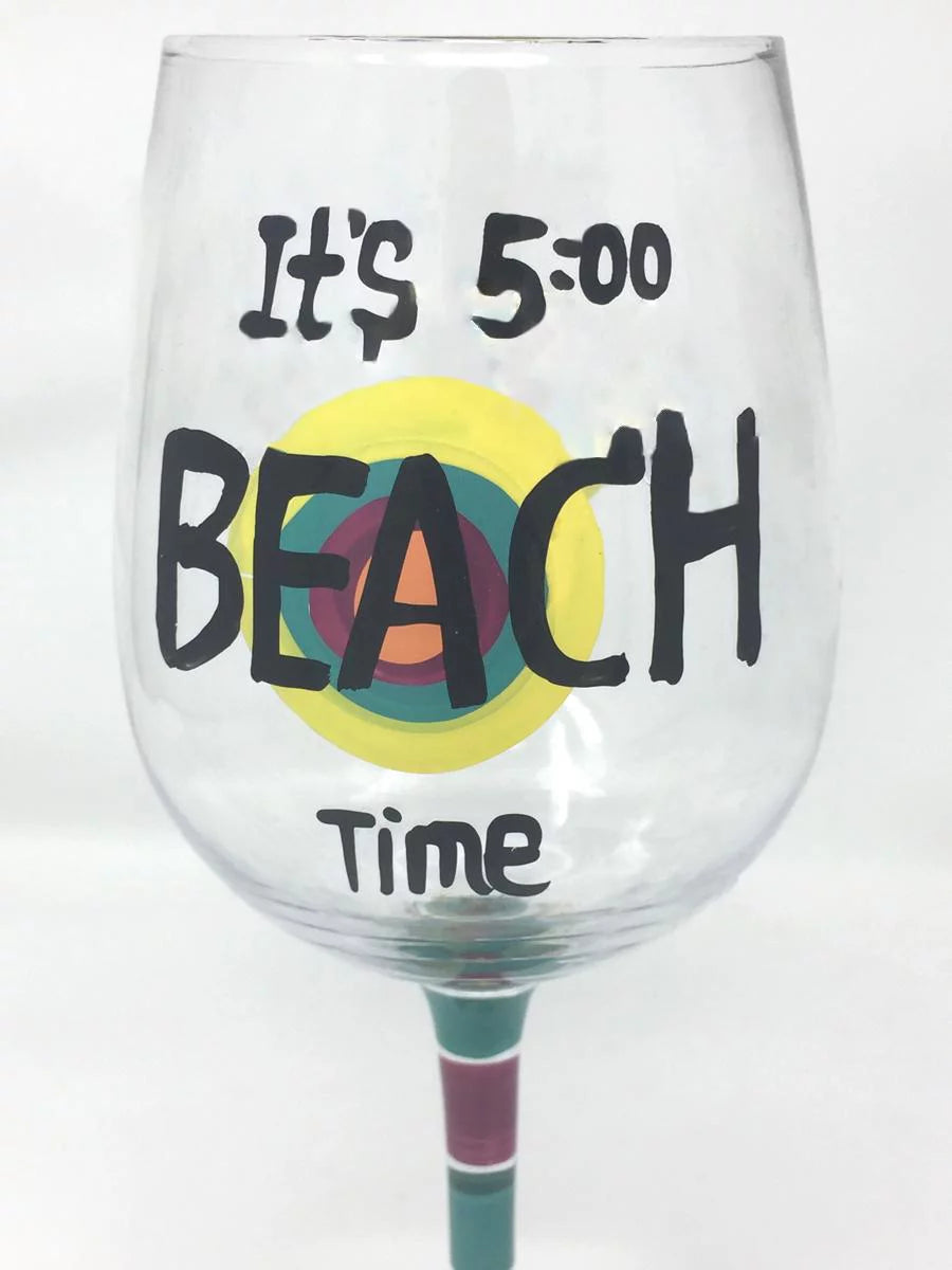 Hand Painted Wine Glass Set V60960