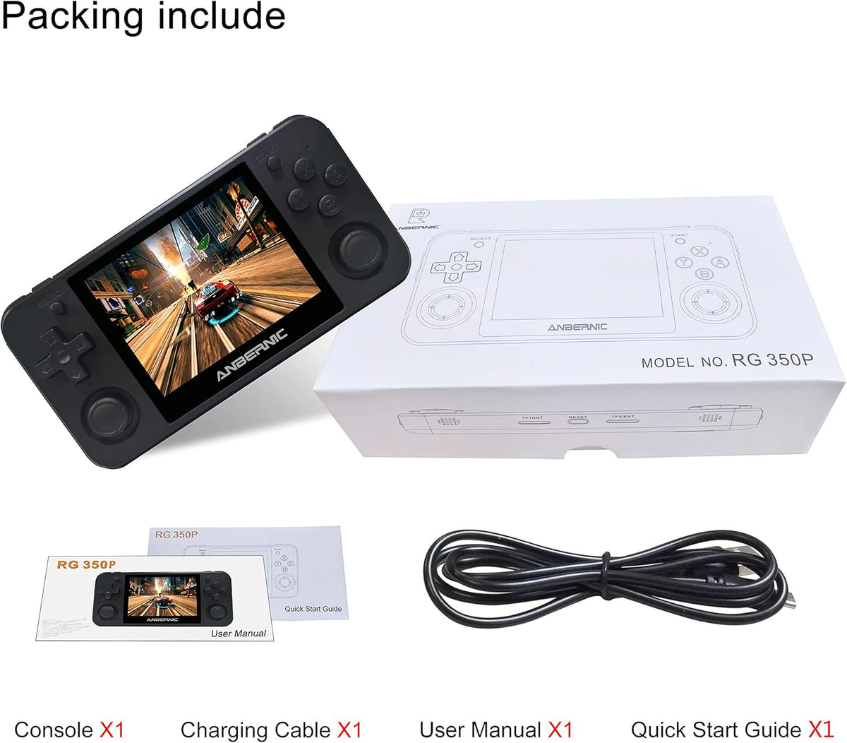 Handheld Game Console with 3.5 Inch HD Screen (Black) B847626