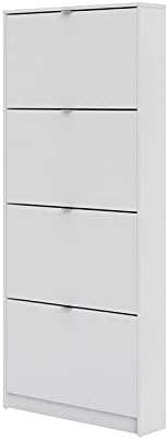 4 Drawer White Shoe Cabinet T970