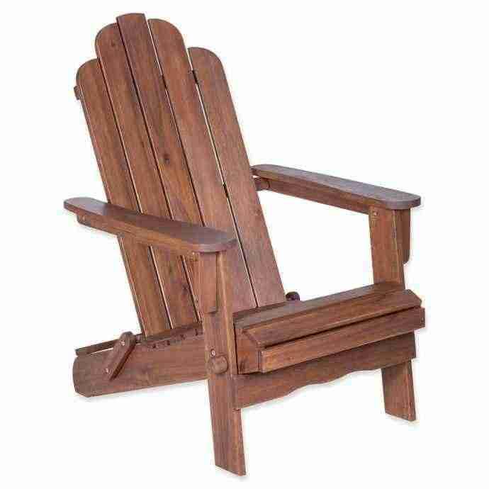 Dark Brown Acacia Folding Adirondack Chair Q3659