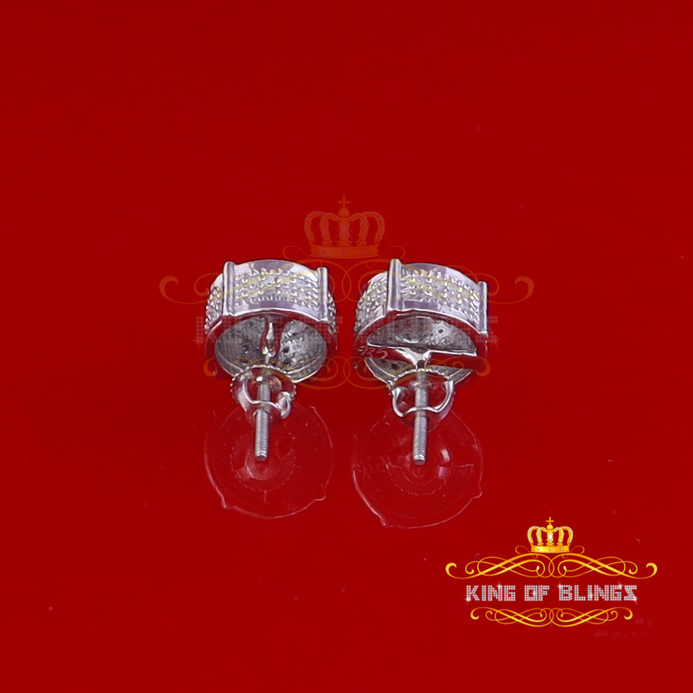 925 Sterling Silver Diamond Stud Earrings F918