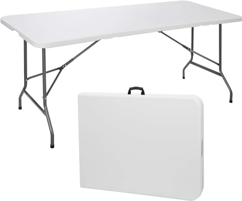 4ft White Plastic Folding Table A635