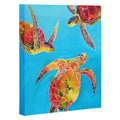 Tie Dye Sea Turtles Art Canvas 24x22 x 30x22 G6181