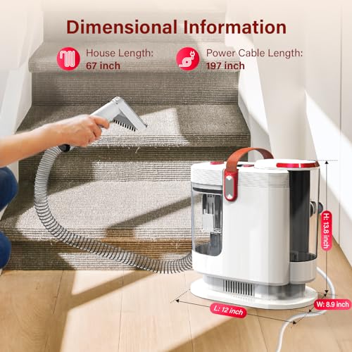 Portable 15Kpa Carpet Cleaner with 54oz Water Tank S831