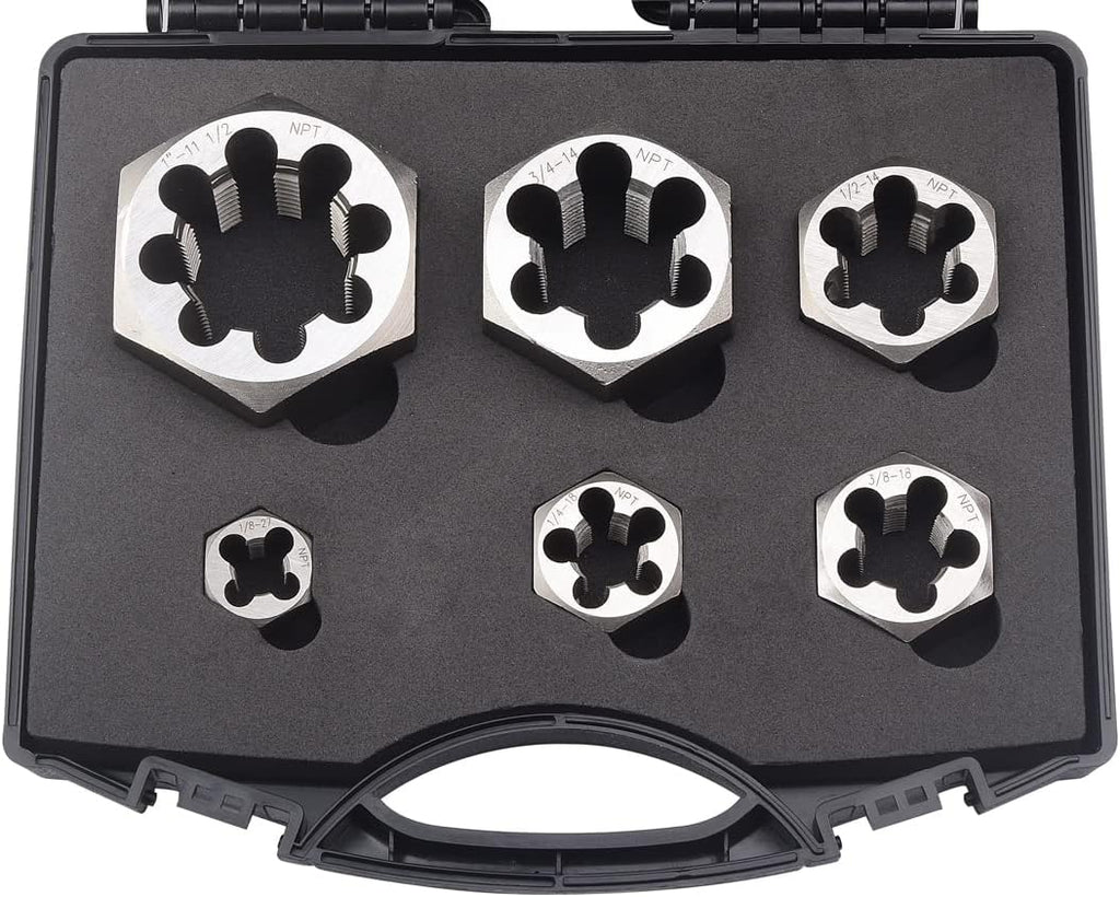 6 Pcs Carbon Steel Pipe Hex Die Set U786628