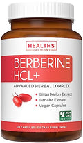 Berberine HCL Bitter Melon Banaba Leaf Extract Capsules 500mg 120 Caps Y82807