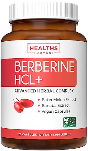 Berberine HCL Bitter Melon Banaba Leaf Extract Capsules 500mg 120 Caps Y82807