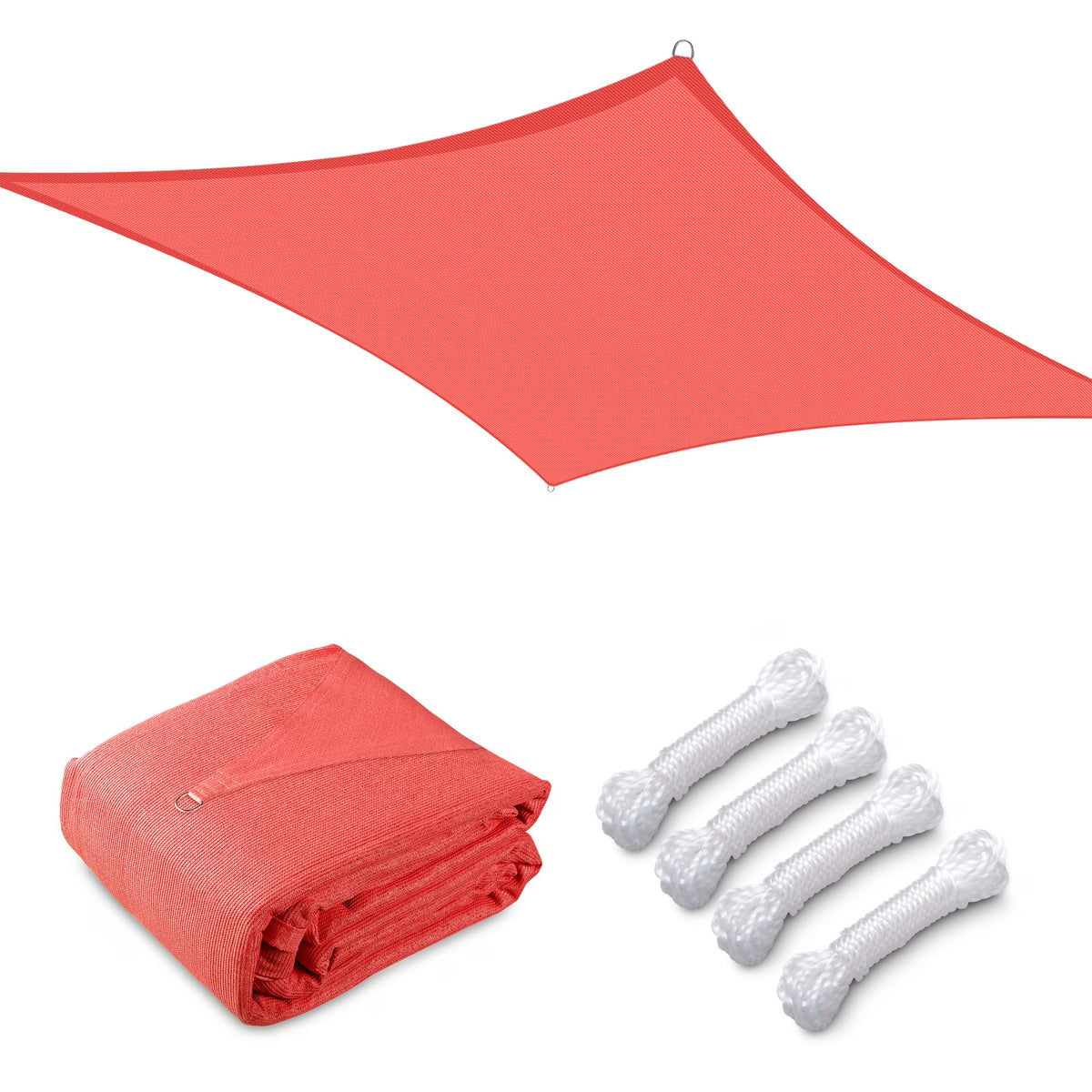 Watermelon Red 20x16Ft Rectangle Sun Shade Sail C1349