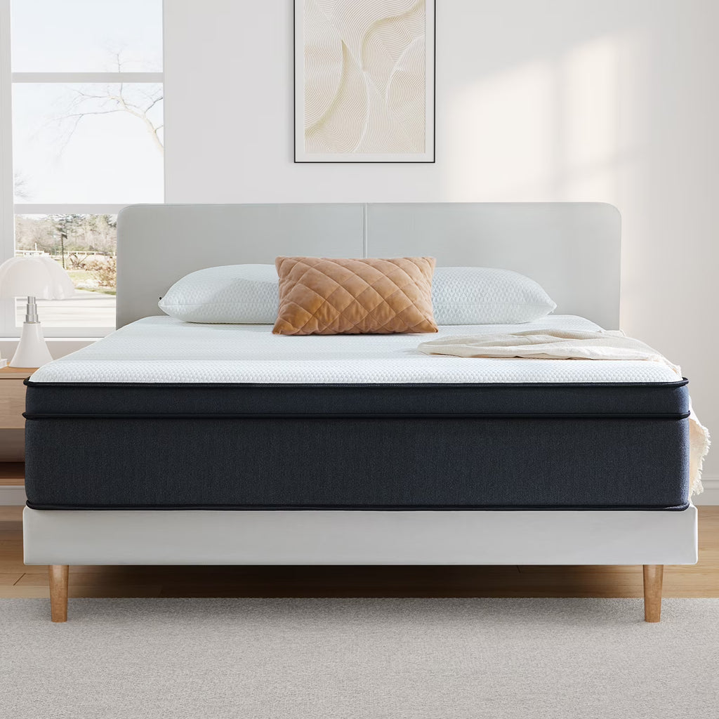 Queen 10 inch Hybrid Medium Firm Innerspring Mattress in a Box C268