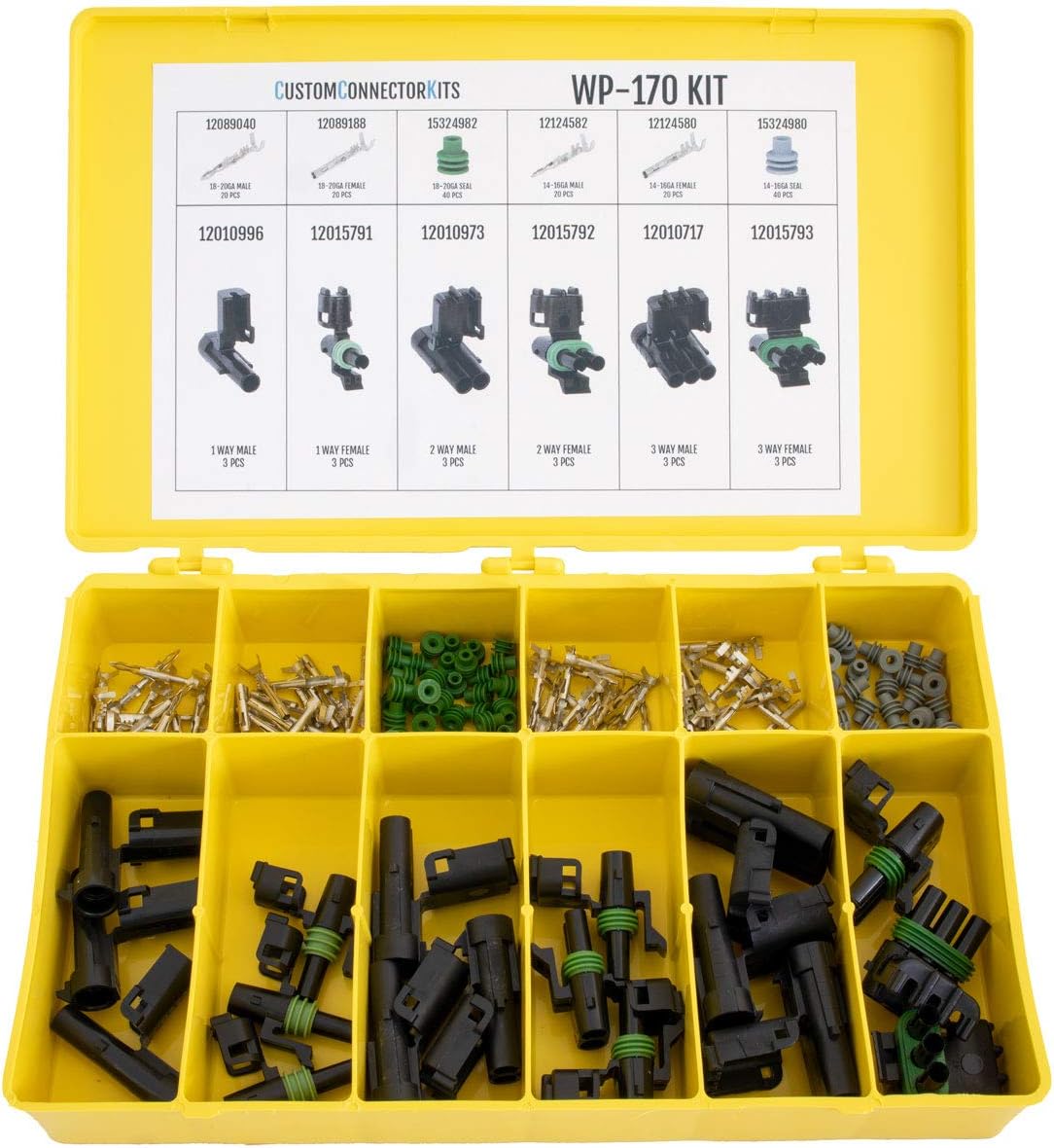 178 Piece Sealed Weatherproof Automotive Electrical Connector Kit V4031