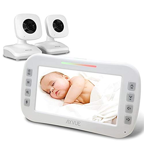 Video Baby Monitor 2 Cameras with Large Vertical Screen and Auto Night Vision F5191