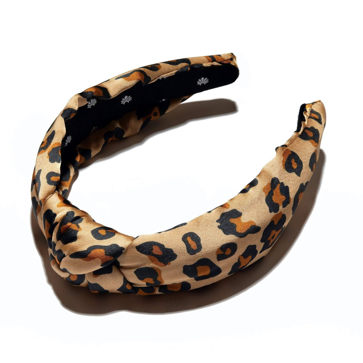 Caramel Leopard Silk Knotted Headband C54498